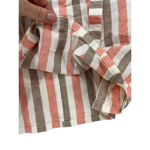 Joie Striped Crop Top Shoulder Boho Cut Out Medium - Picture 3 of 6